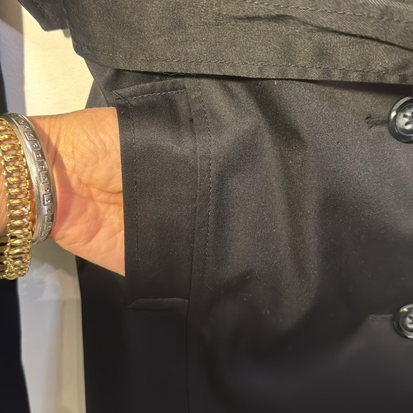 NWT CHIC BY JACOB WOMENS TRENCH COAT SIZE P/S BLACK - Picture 10 of 11